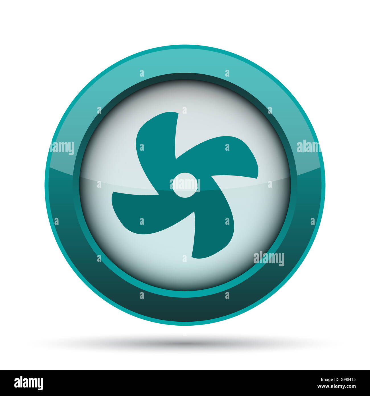 Fan icon. Internet button on white background Stock Photo - Alamy