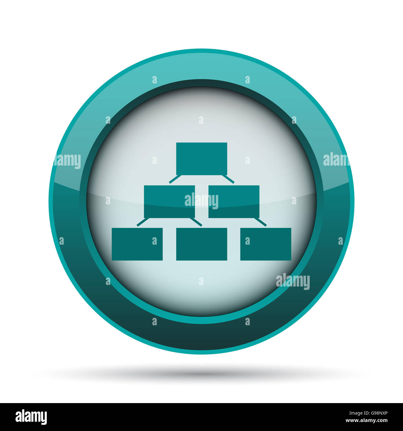 Organizational chart icon. Internet button on white background Stock ...