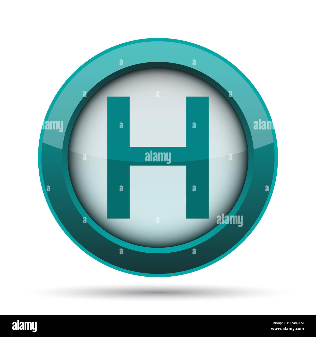 Hospital icon. Internet button on white background. Stock Photo