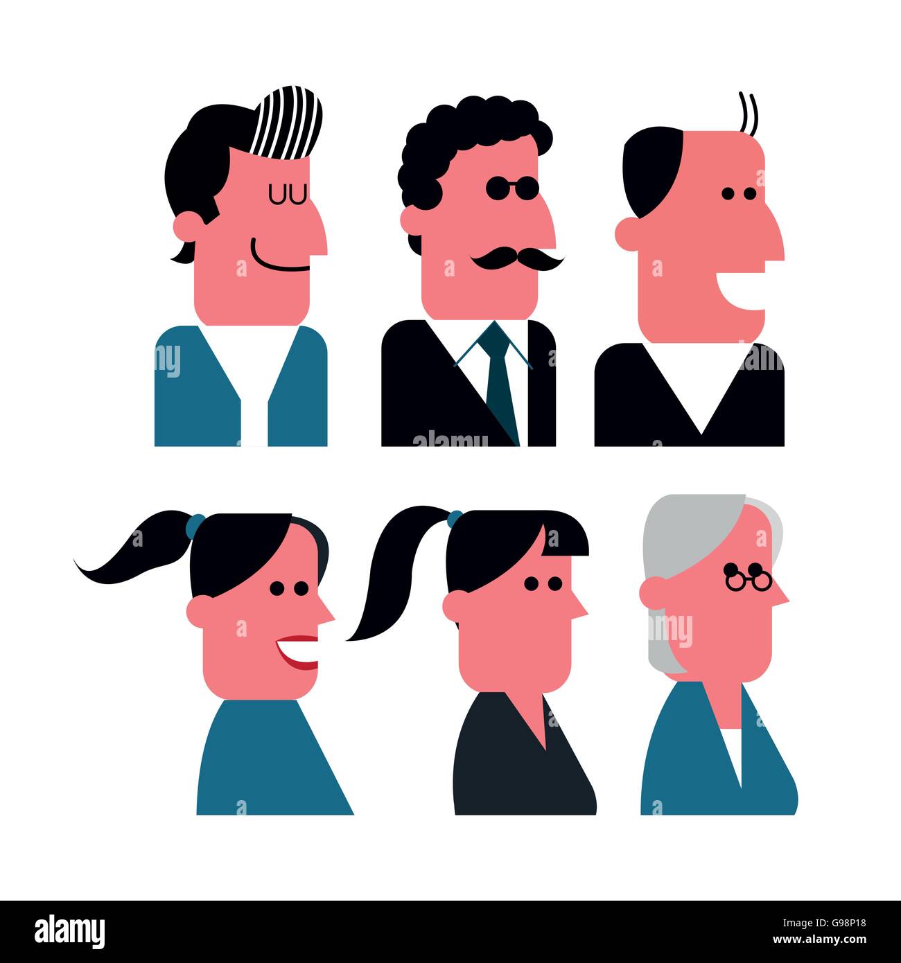 Man and Woman cartoon. People design. Vector graphic Stock Vector Image ...