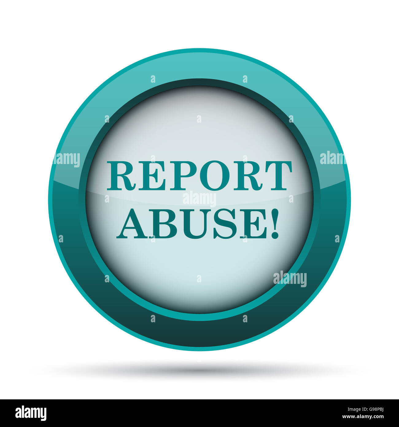 Report abuse icon. Internet button on white background Stock Photo - Alamy