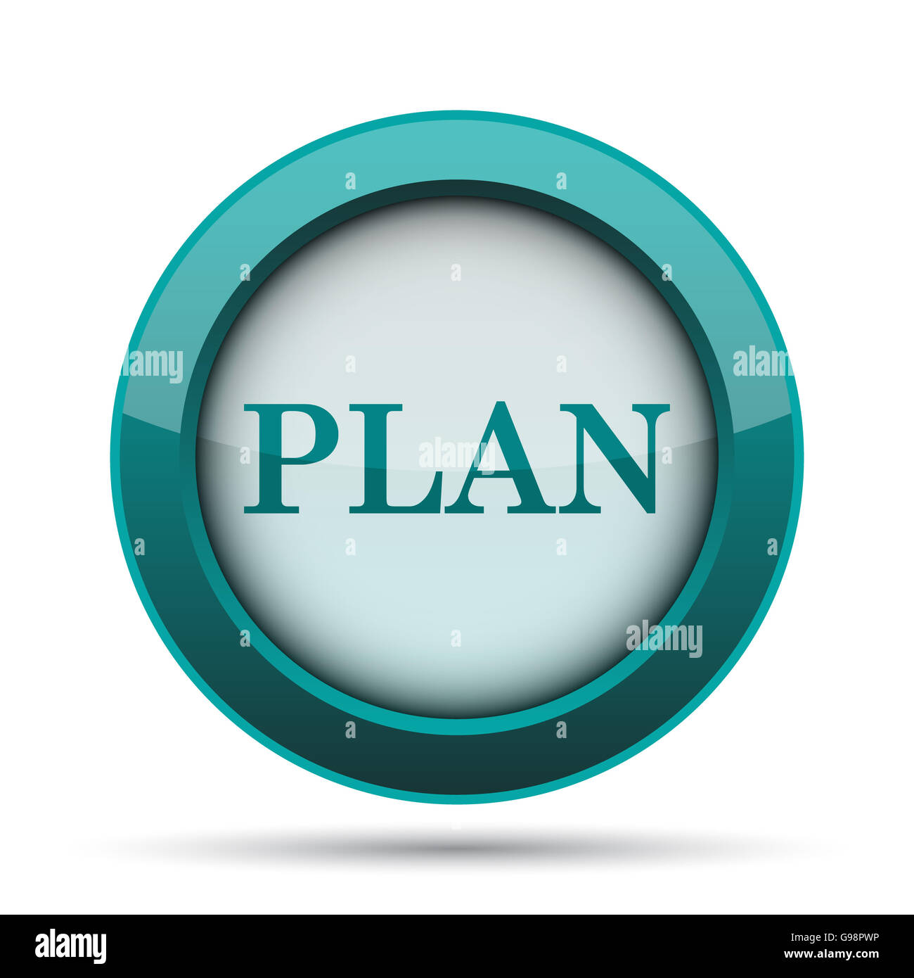 Plan icon. Internet button on white background Stock Photo - Alamy