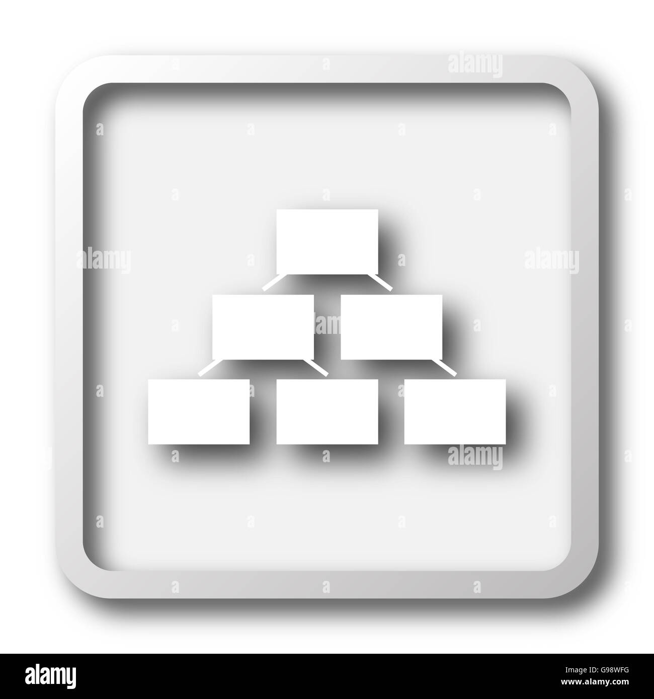 Organizational chart icon. Internet button on white background Stock ... image.