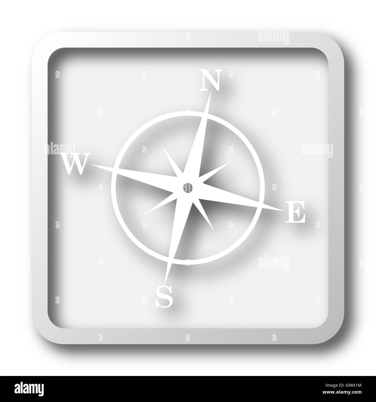 Compass icon. Internet button on white background Stock Photo - Alamy