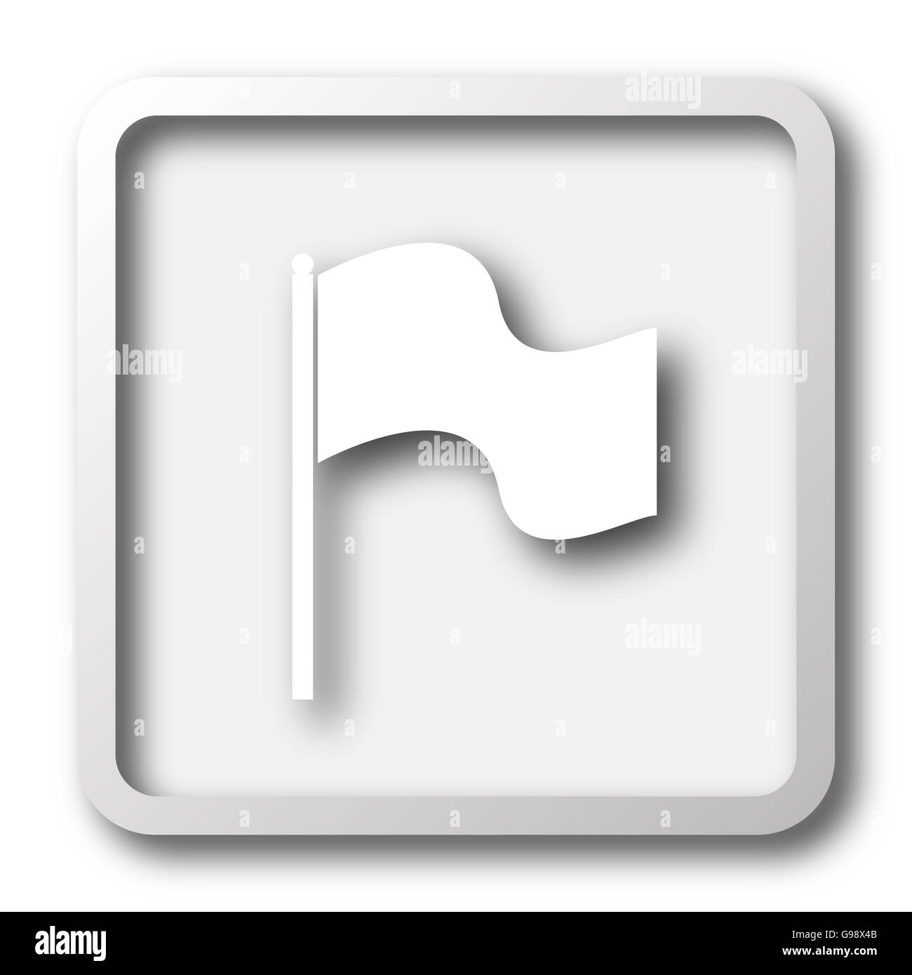 Flag icon. Internet button on white background Stock Photo - Alamy