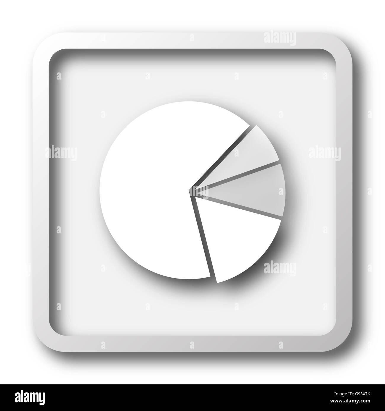 Chart pie icon. button on white background Stock Photo Alamy