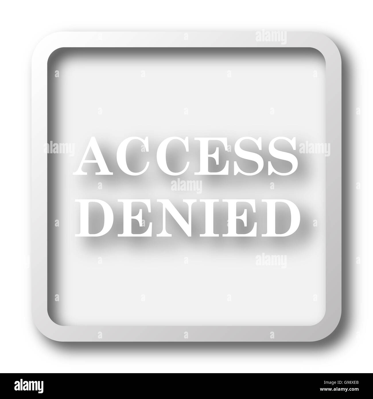 Access denied icon. button on white background Stock Photo Alamy