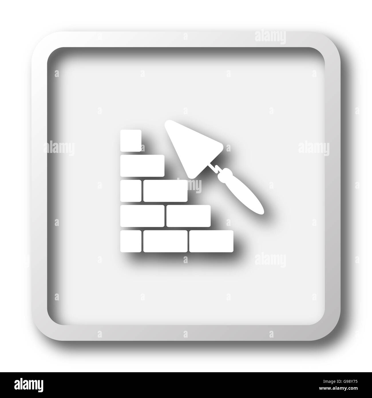 Building wall icon. Internet button on white background Stock Photo - Alamy