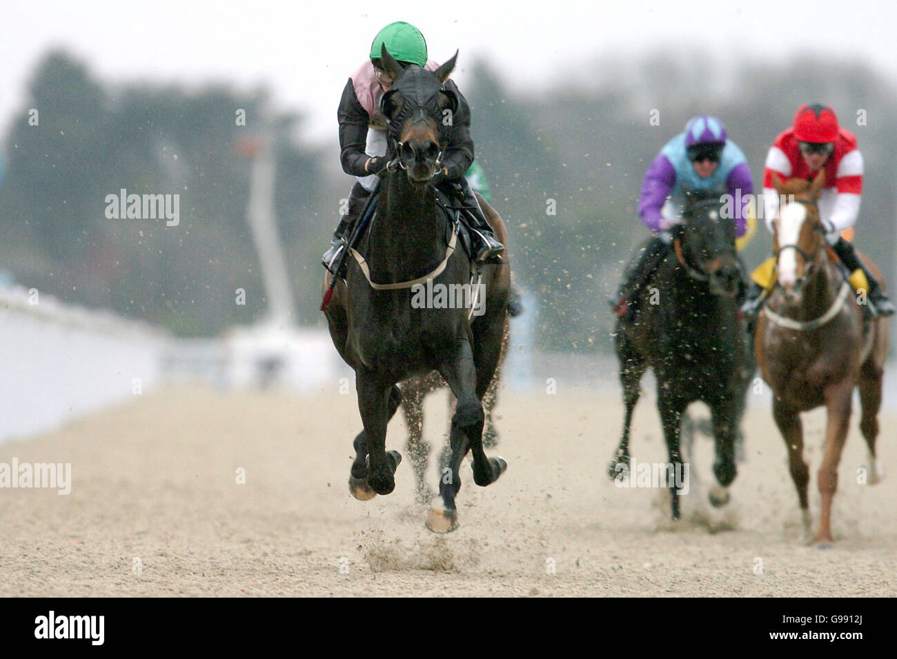 Horse Racing Kempton Park Stock Photo Alamy