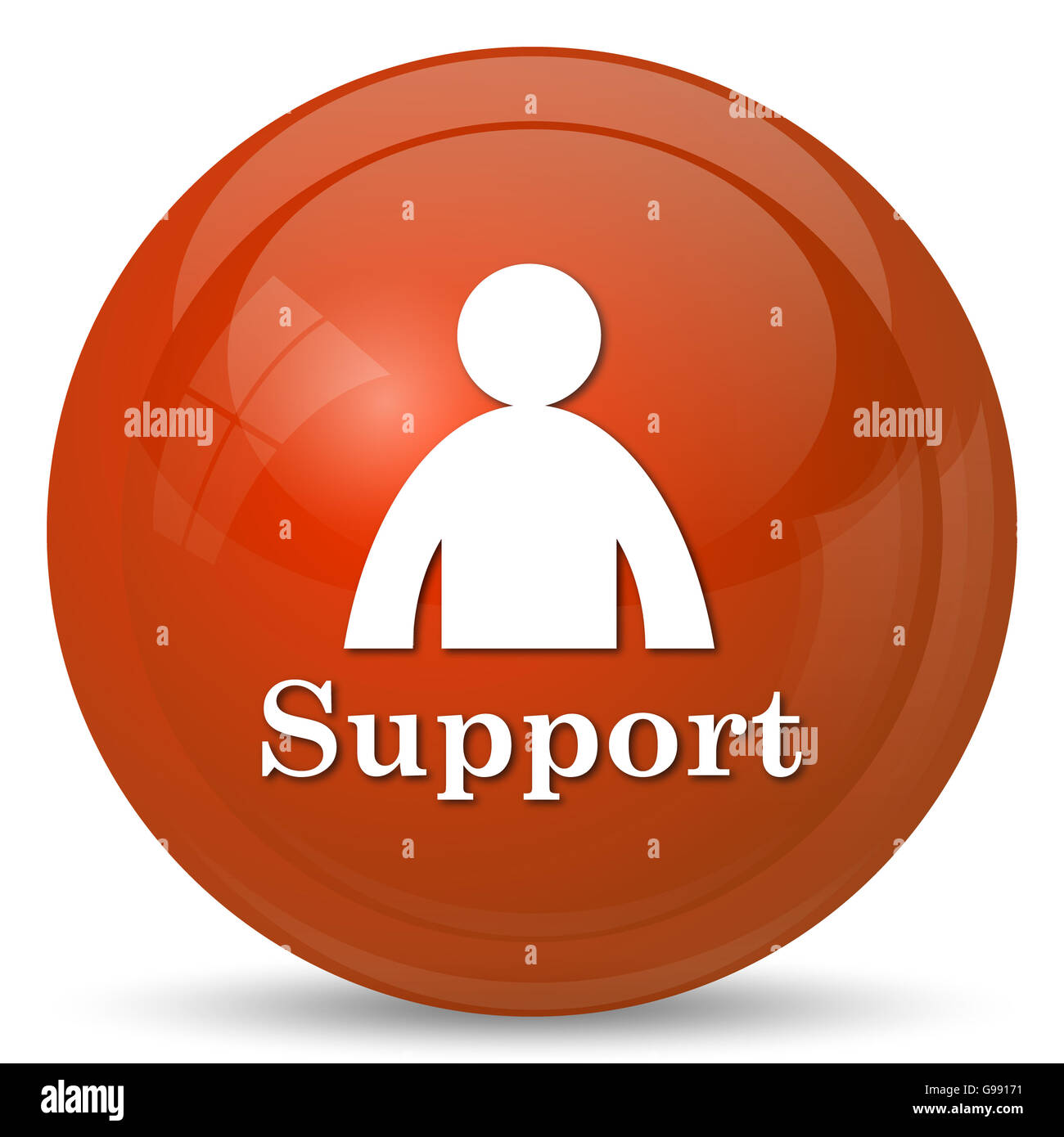 Support icon. Internet button on white background Stock Photo - Alamy
