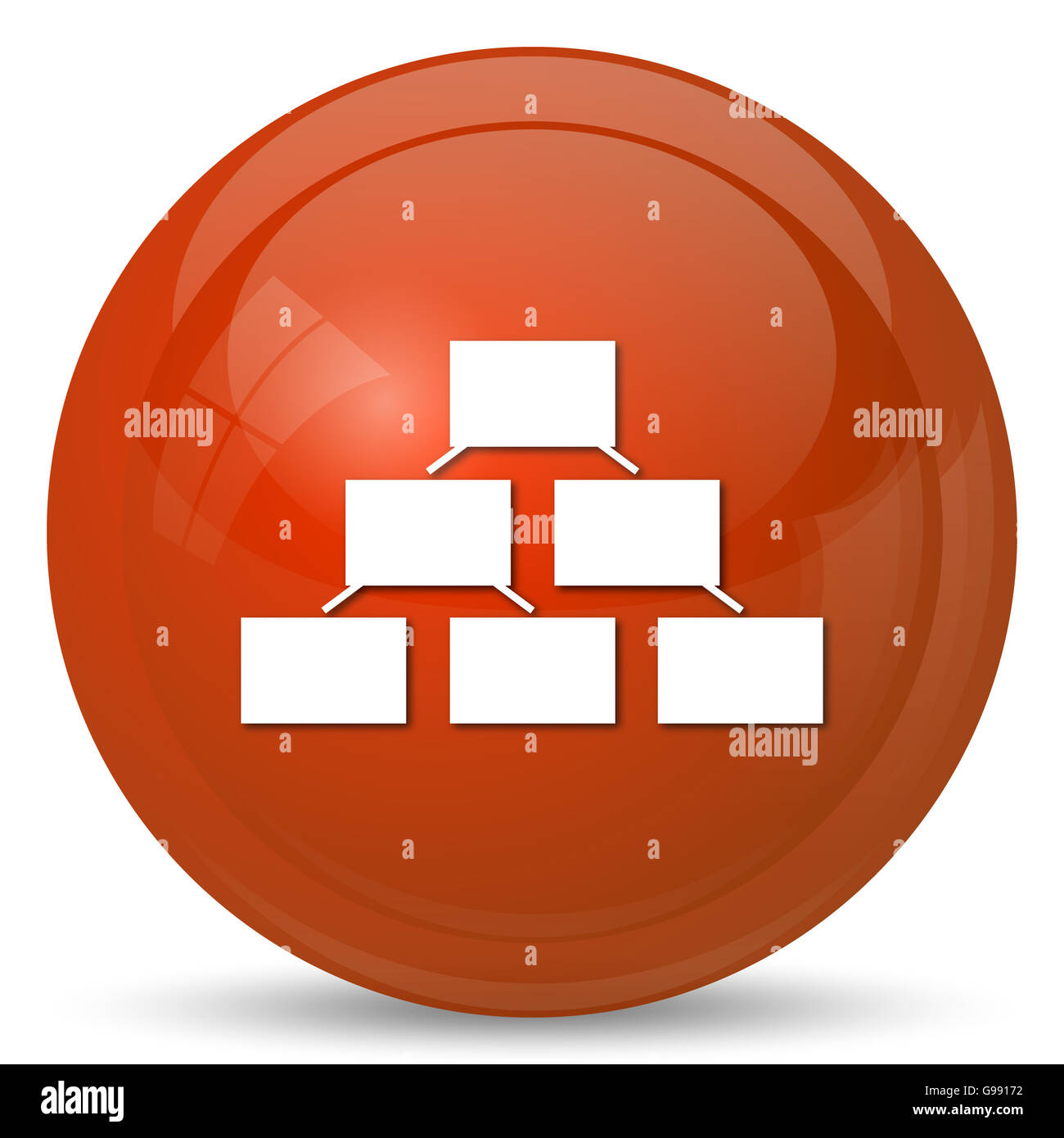 Organizational chart icon. Internet button on white background Stock ...