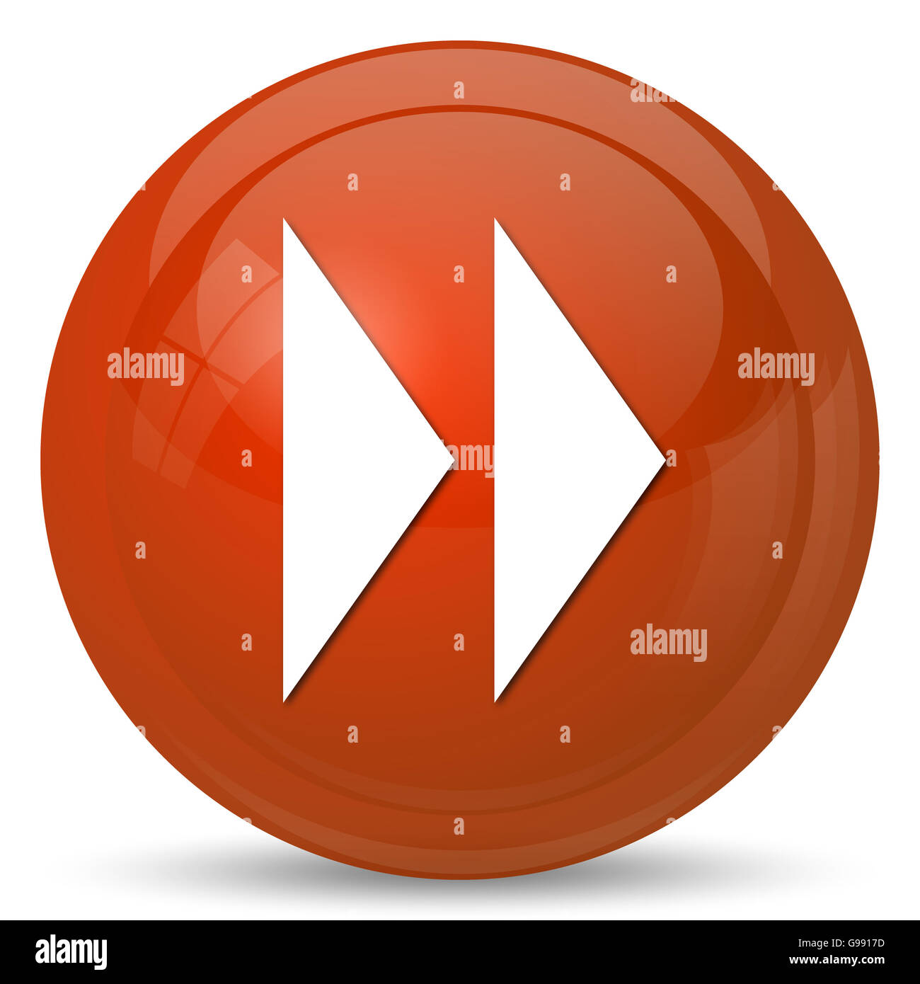 Fast forward sign icon. Internet button on white background Stock Photo ...
