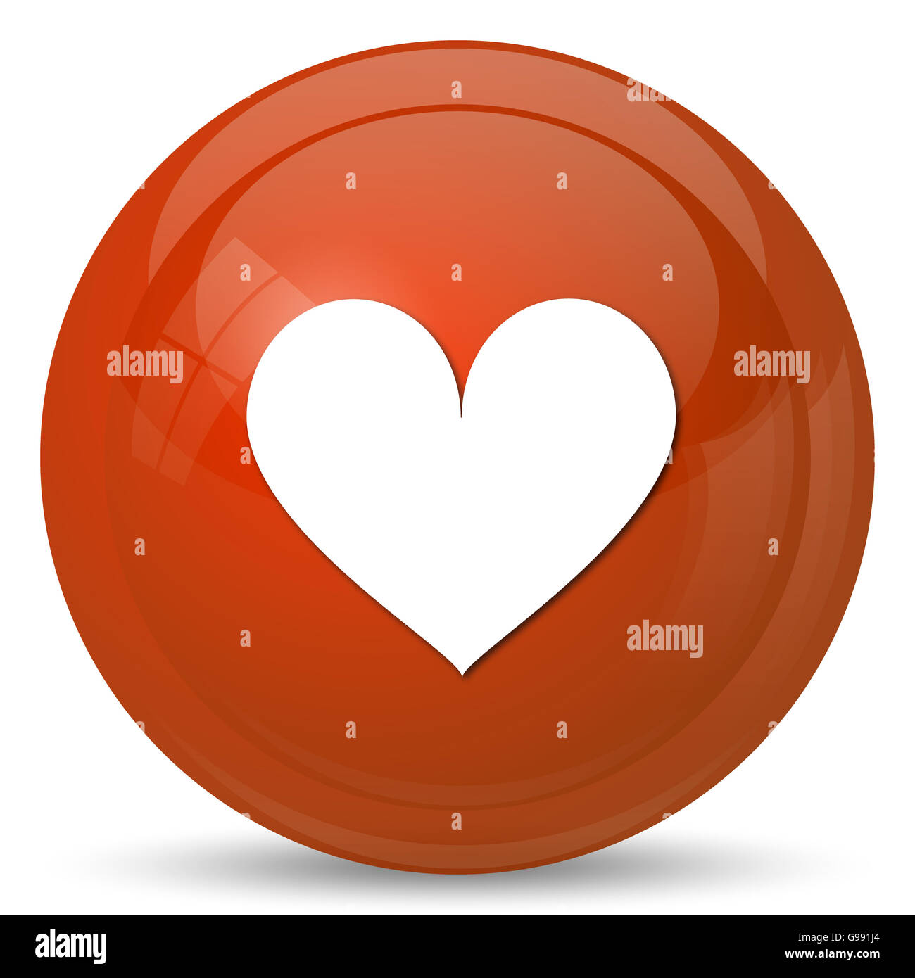 Heart icon. Internet button on white background Stock Photo - Alamy