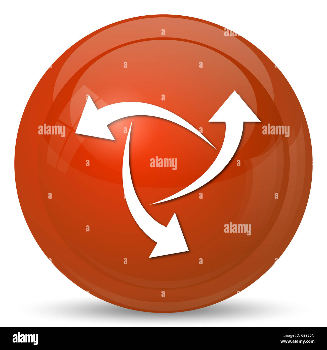 Change icon. Internet button on white background Stock Photo - Alamy