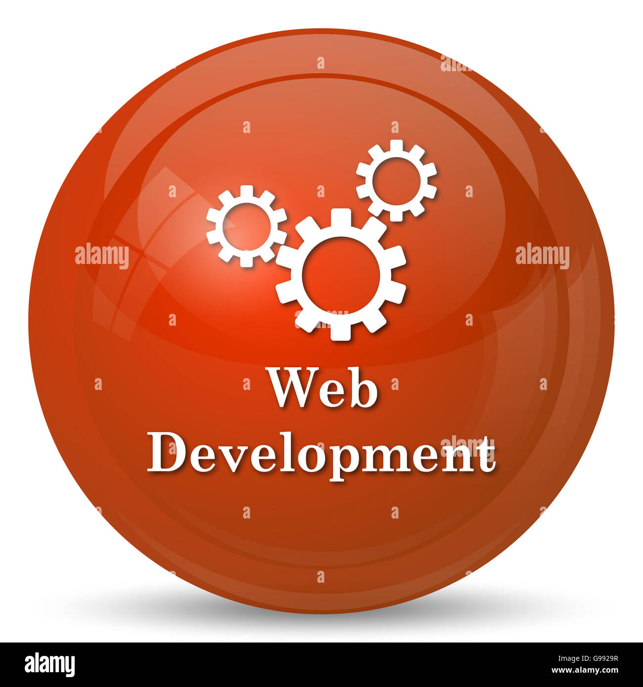 Web development icon. Internet button on white background Stock Photo ...