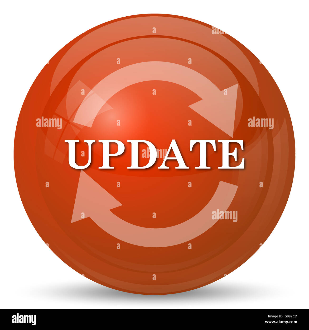 Update icon. Internet button on white background Stock Photo - Alamy