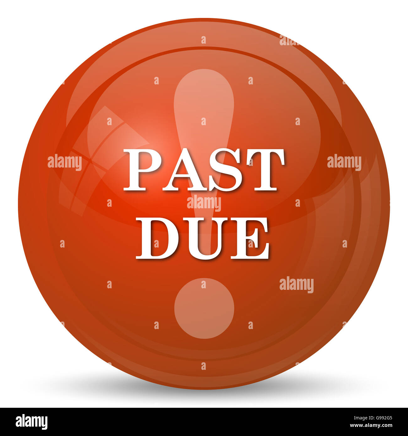 Past due icon. Internet button on white background Stock Photo - Alamy