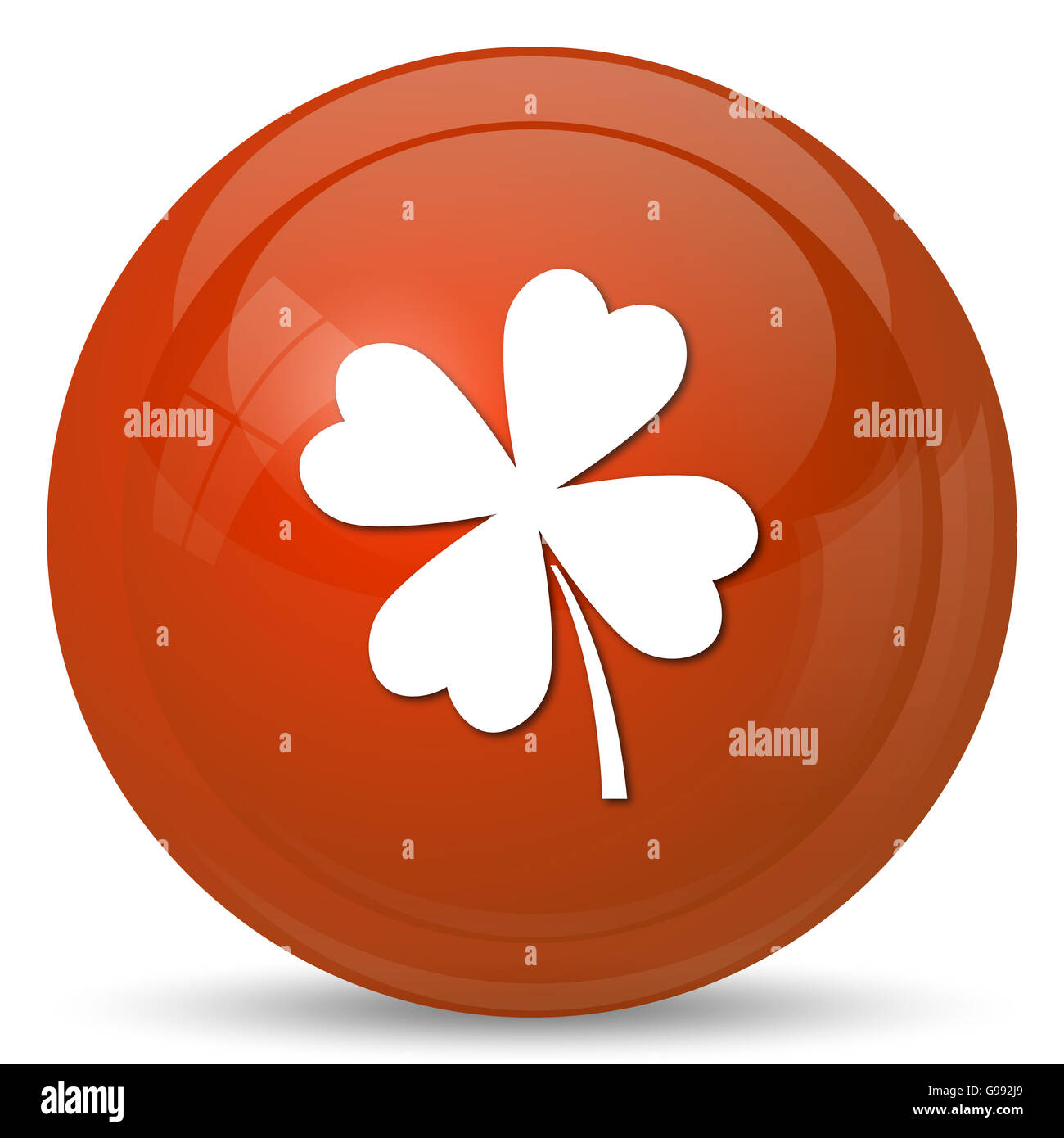 Clover icon. Internet button on white background Stock Photo - Alamy