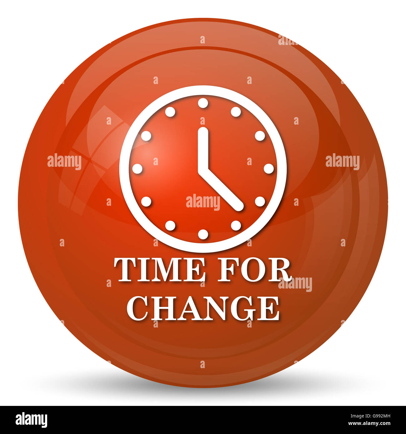 Time for change icon. Internet button on white background Stock Photo ...