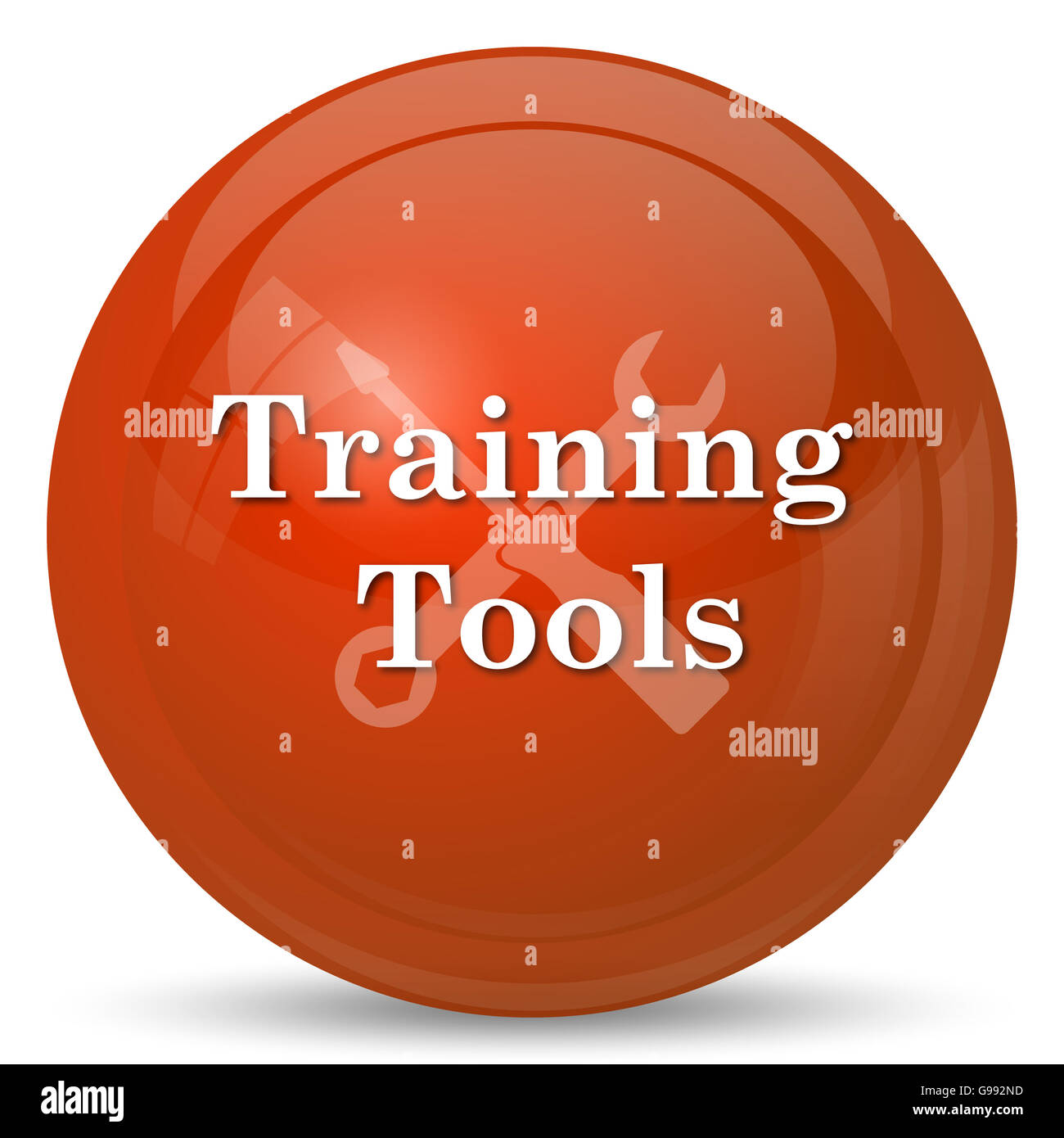 Training tools icon. button on white background Stock Photo