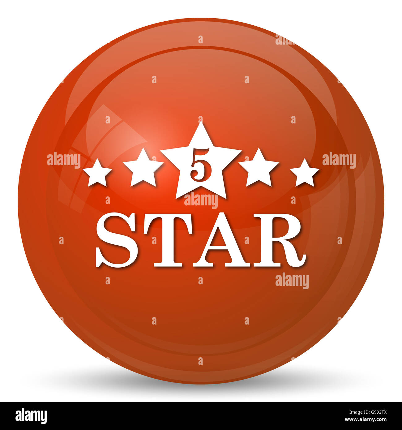 Black and red 5 STAR RATED badge and ribbon. Stock Photo by ©ionutparvu  192686548