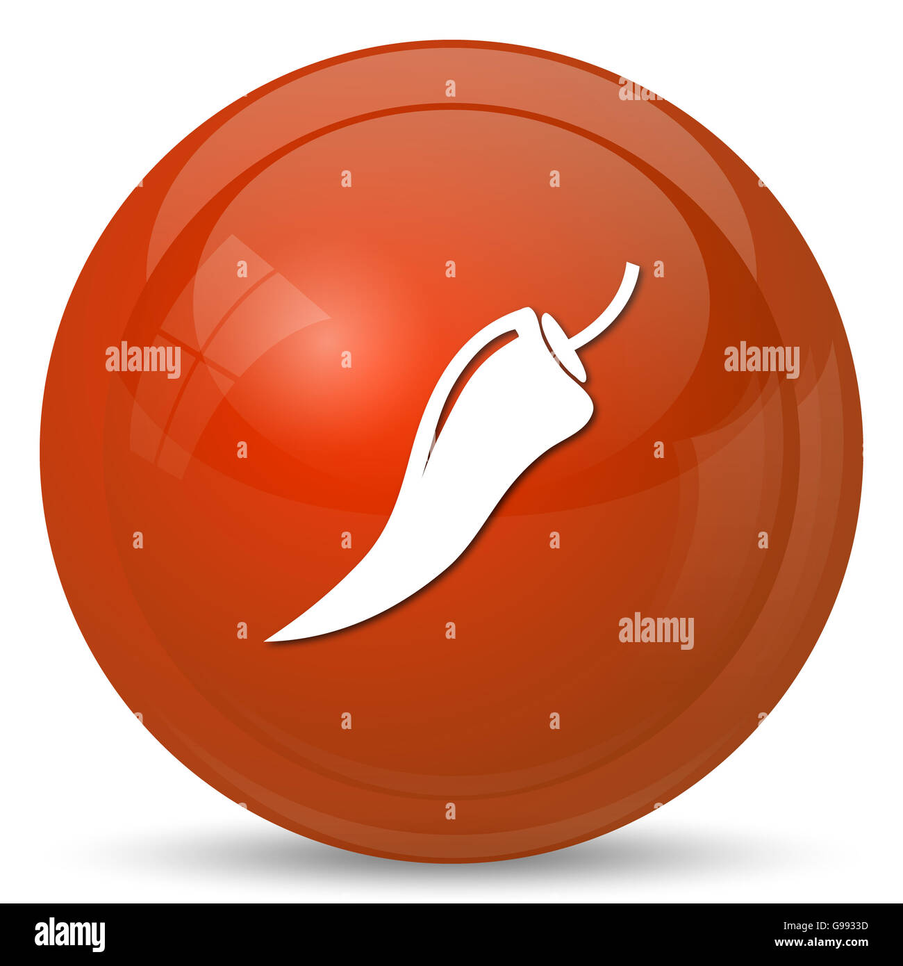 Pepper icon. Internet button on white background Stock Photo - Alamy