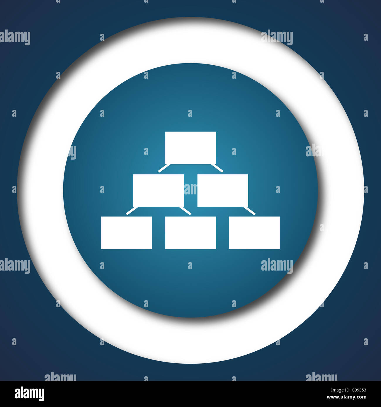 Organizational chart icon. Internet button on white background Stock ...