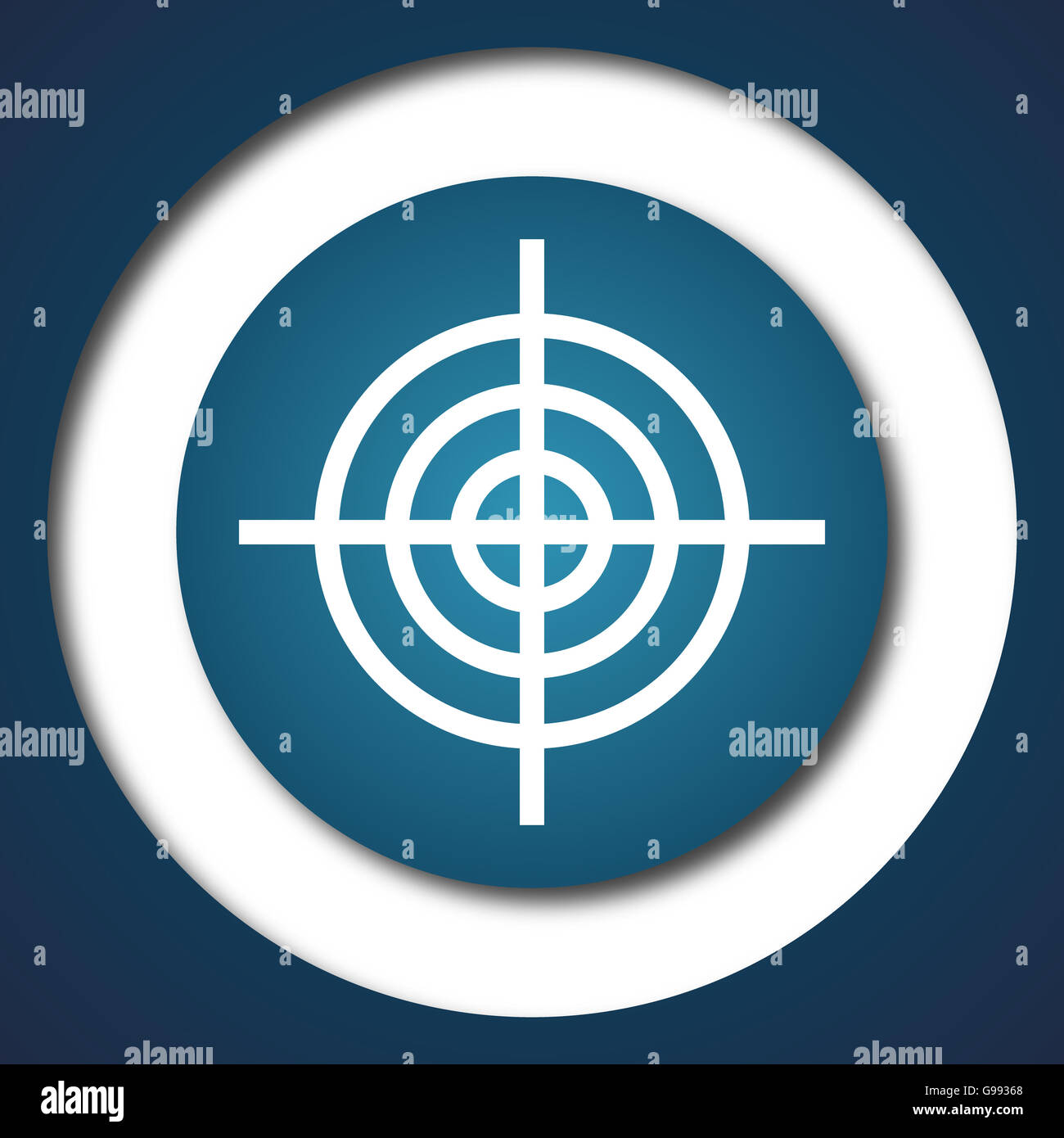 Target icon. Internet button on white background Stock Photo - Alamy