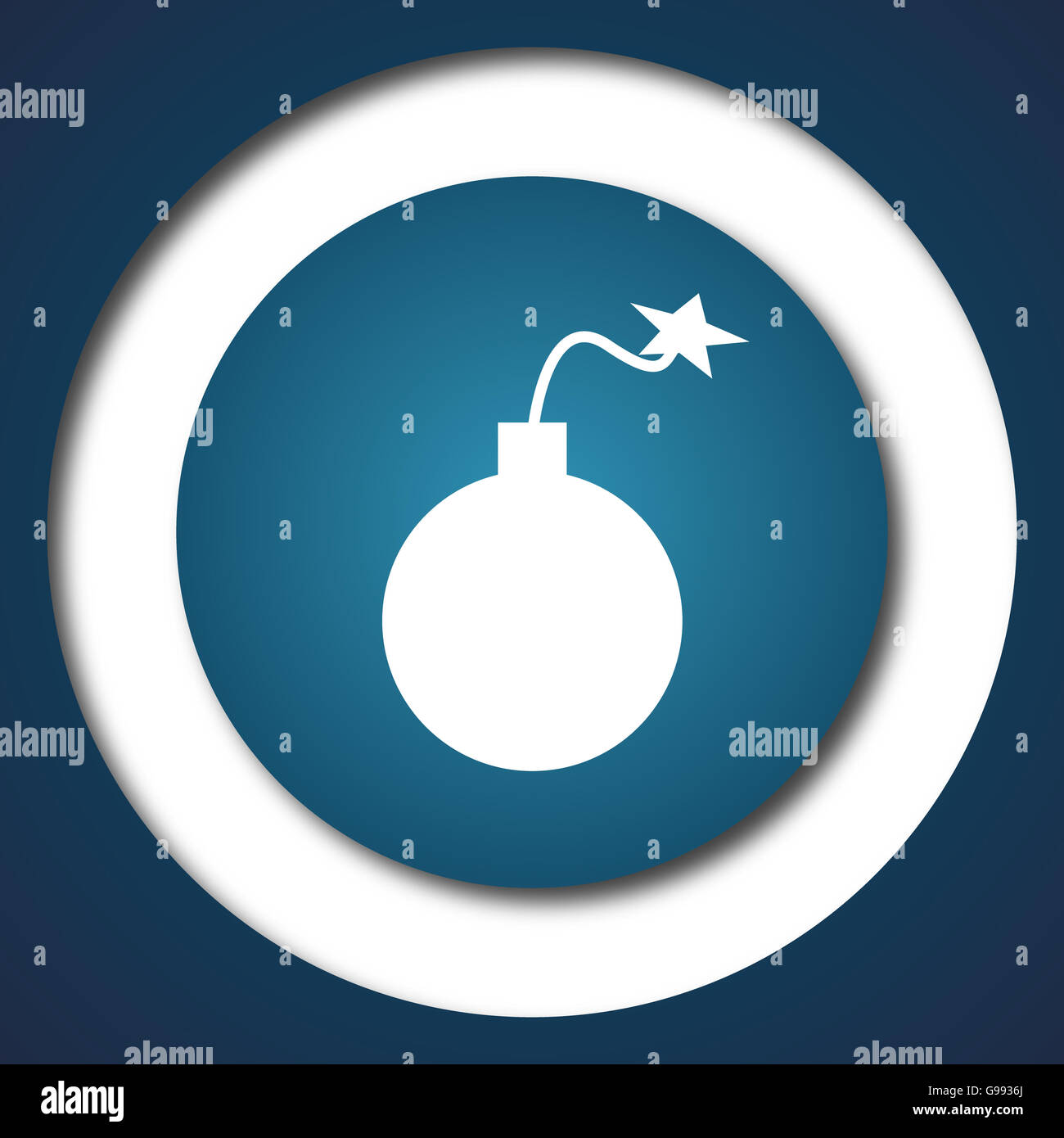 Bomb icon. Internet button on white background Stock Photo - Alamy