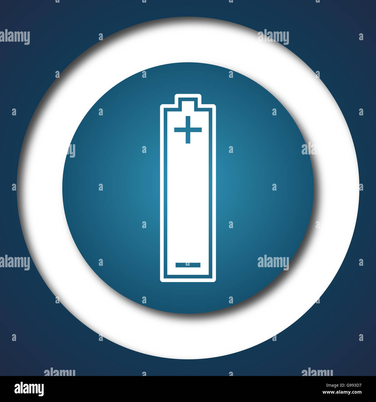 Battery icon. Internet button on white background Stock Photo - Alamy
