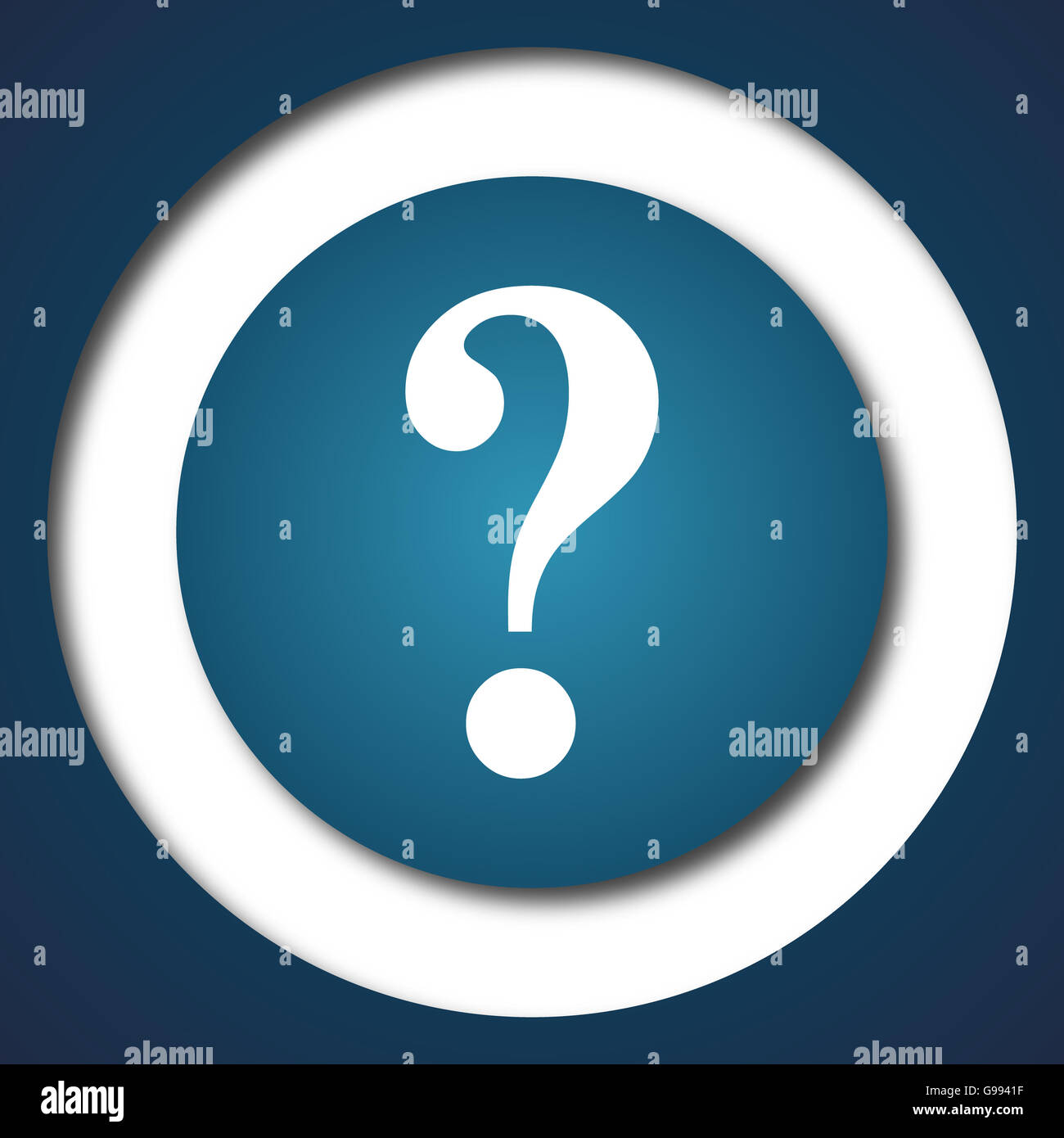 Question mark icon. Internet button on white background Stock Photo - Alamy