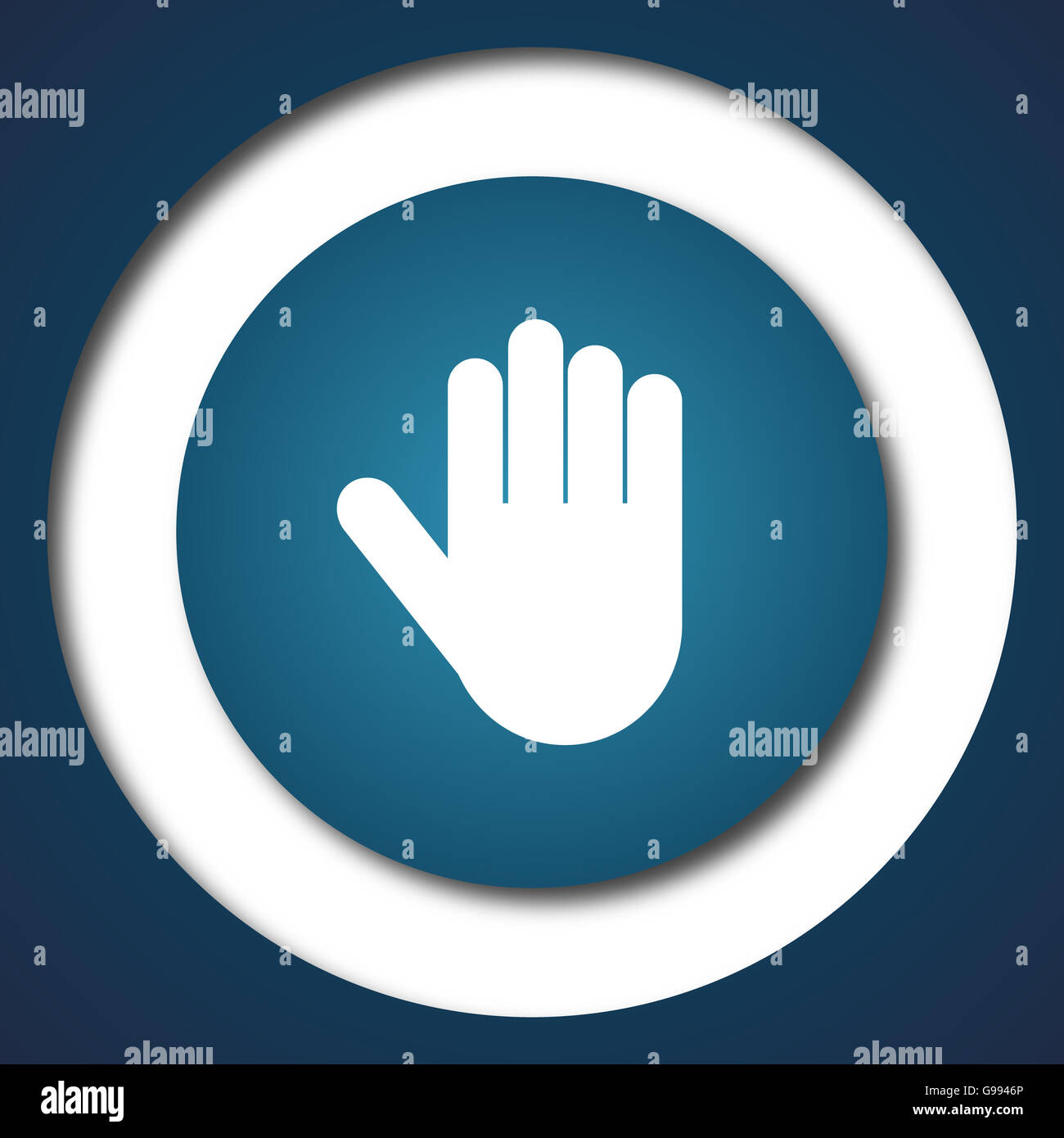 Stop icon. Internet button on white background Stock Photo - Alamy
