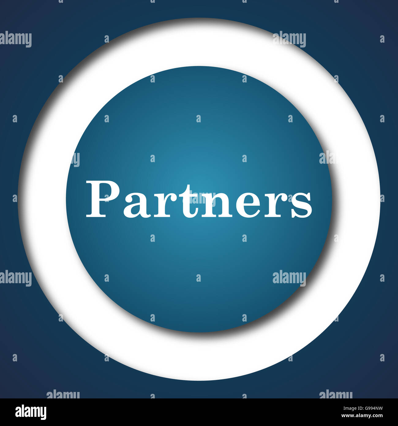Partners icon. Internet button on white background Stock Photo - Alamy