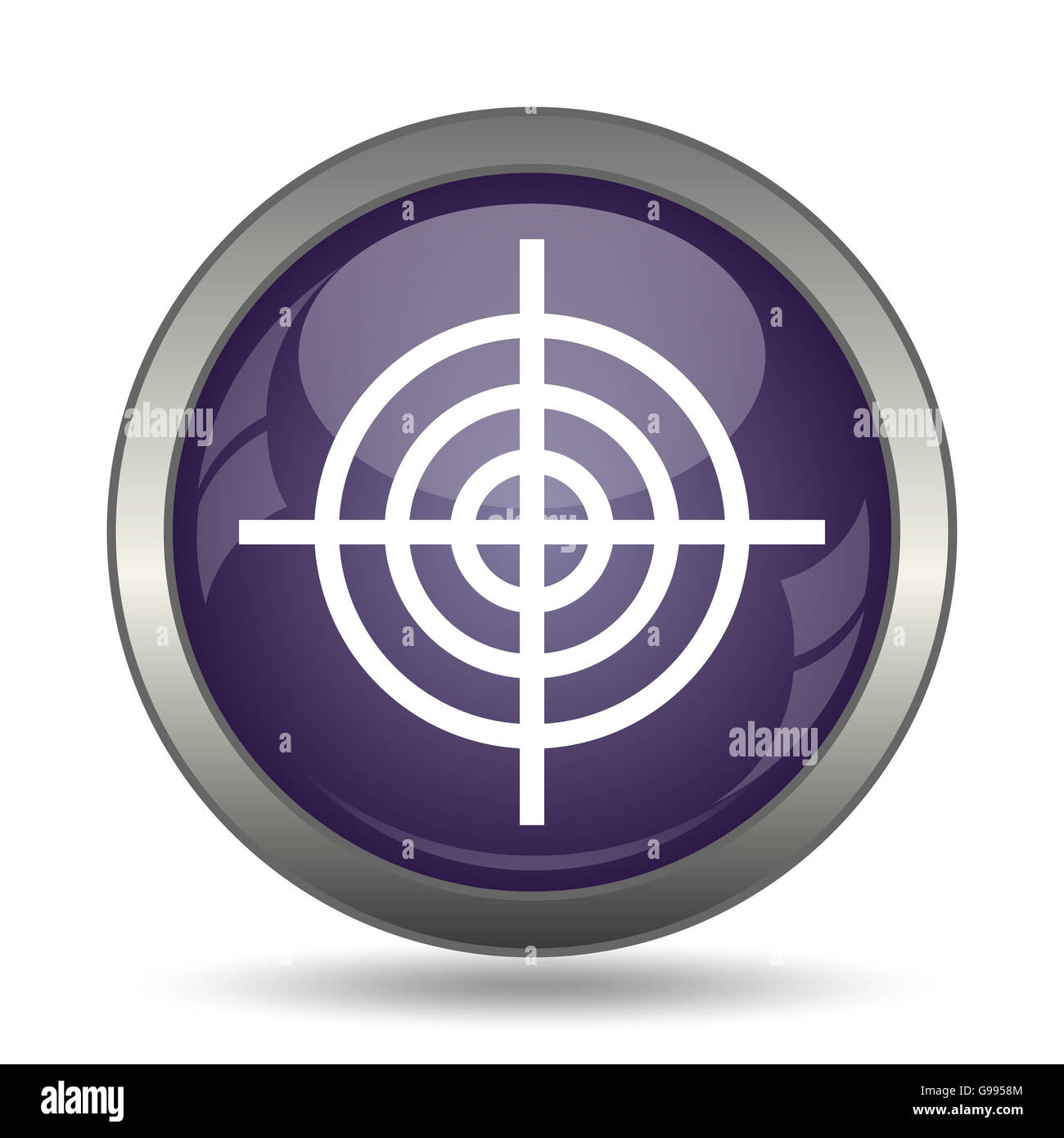 Target icon. Internet button on white background Stock Photo - Alamy