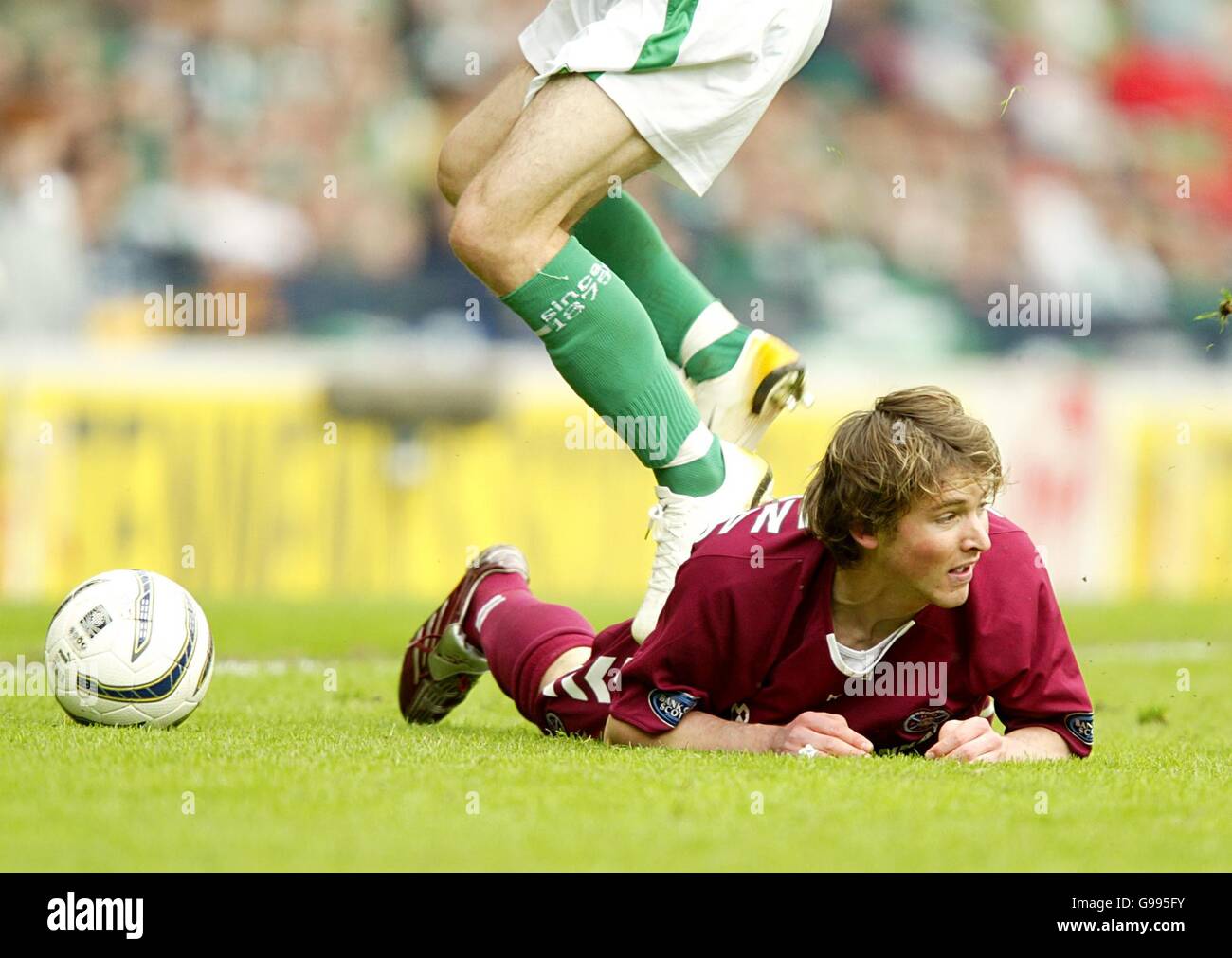 Soccer - Tennents Scottish Cup - Semi-Final - Hibernian v Heart of Midlothian - Hampden Park Stock Photo