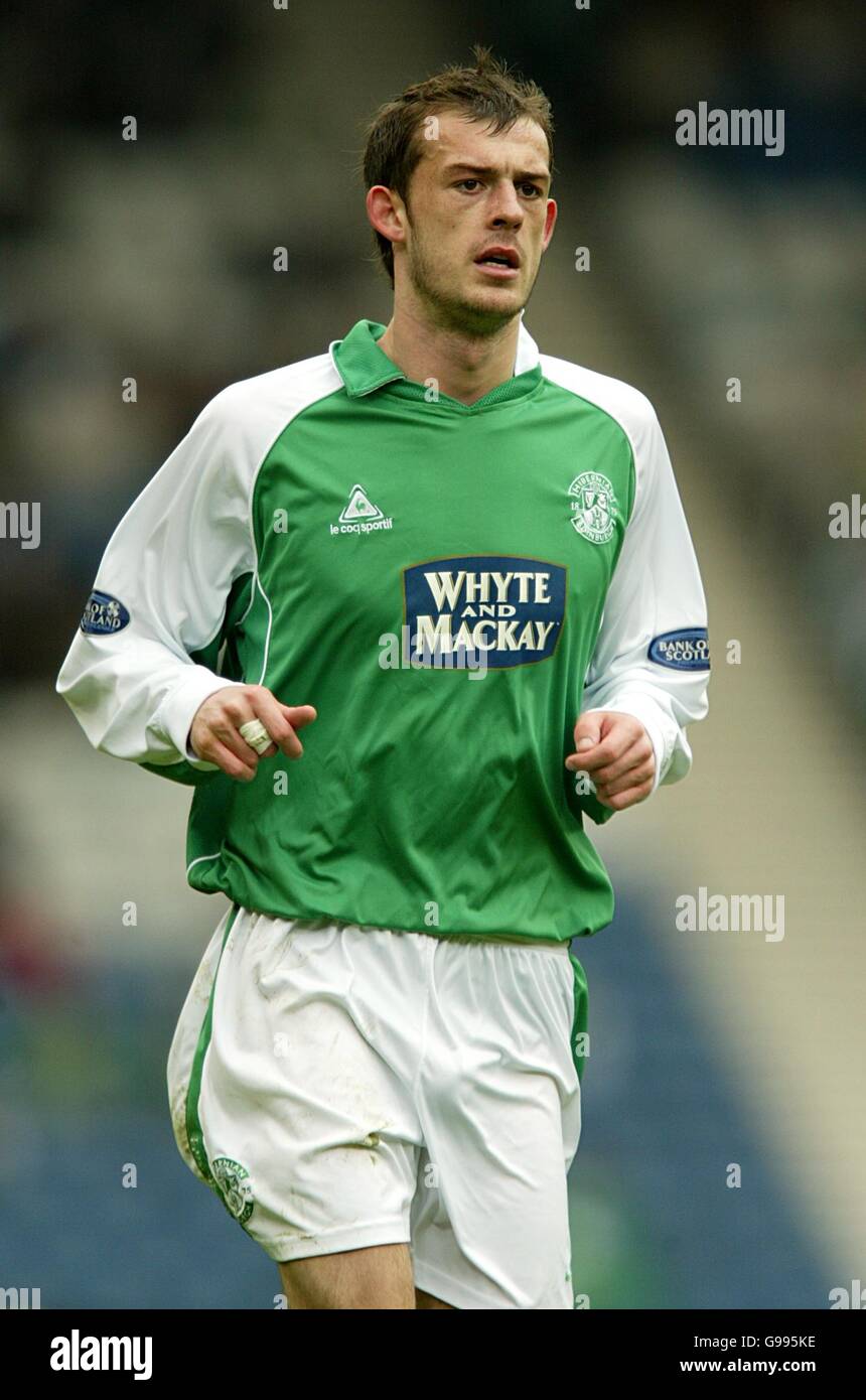 Soccer - Tennents Scottish Cup - Semi-Final - Hibernian v Heart of Midlothian - Hampden Park. Steven Fletcher, Hibernian Stock Photo