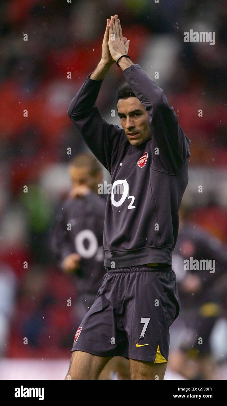 Soccer - FA Barclays Premiership - Manchester United v Arsenal - Old Trafford. Arsenal's Robert Pires Stock Photo