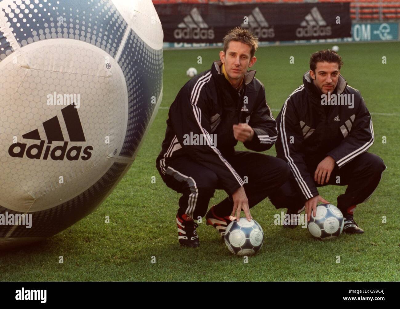 Edwin Van Der Sar and Alessandro Del Piero with the new Adidas