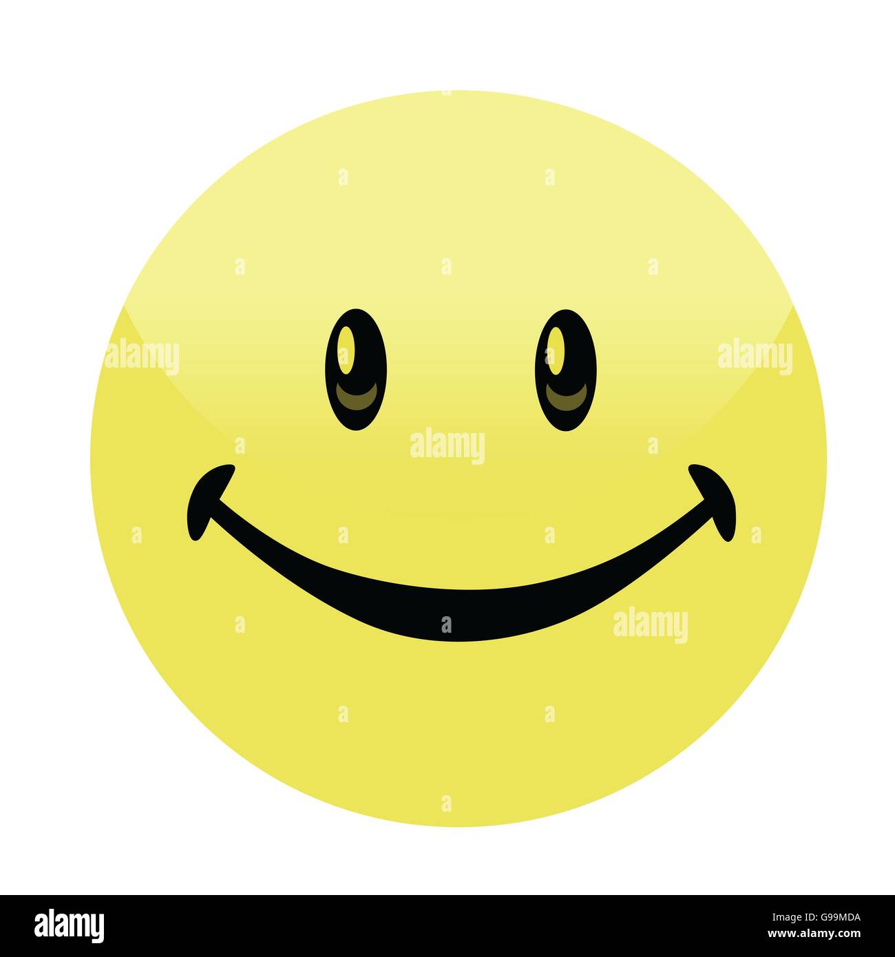 Happy Smiley Face Button Badge Vector Stock Photo