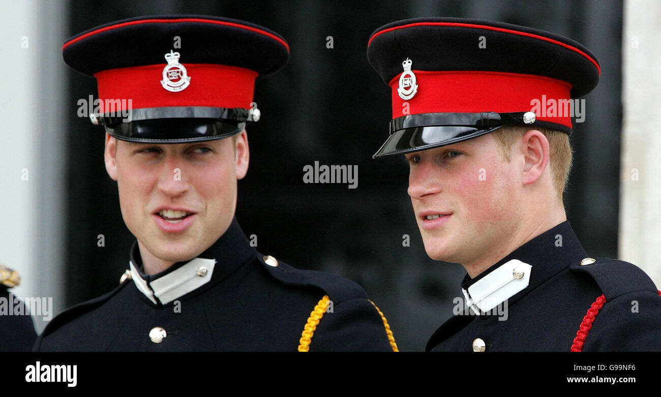 Royalty Prince William and Prince Harry Sandhurst Royal Military