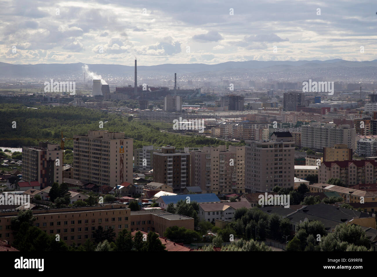 Ulaanbaatar is the capital and the largest city of Mongolia. Stock Photo