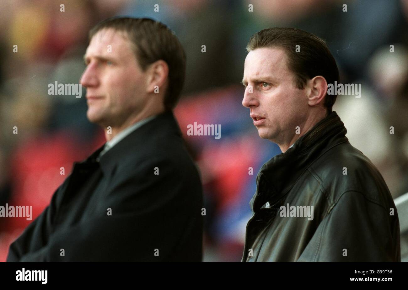 Soccer - Nationwide League Division Two - Wigan Athletic v Millwall. Millwall joint managers Alan McLeary (left) and Keith Stevens (right) Stock Photo