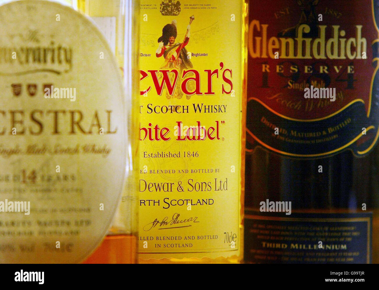 LEGAL Whisky. Malt Whisky produced in Scotland. Stock Photo