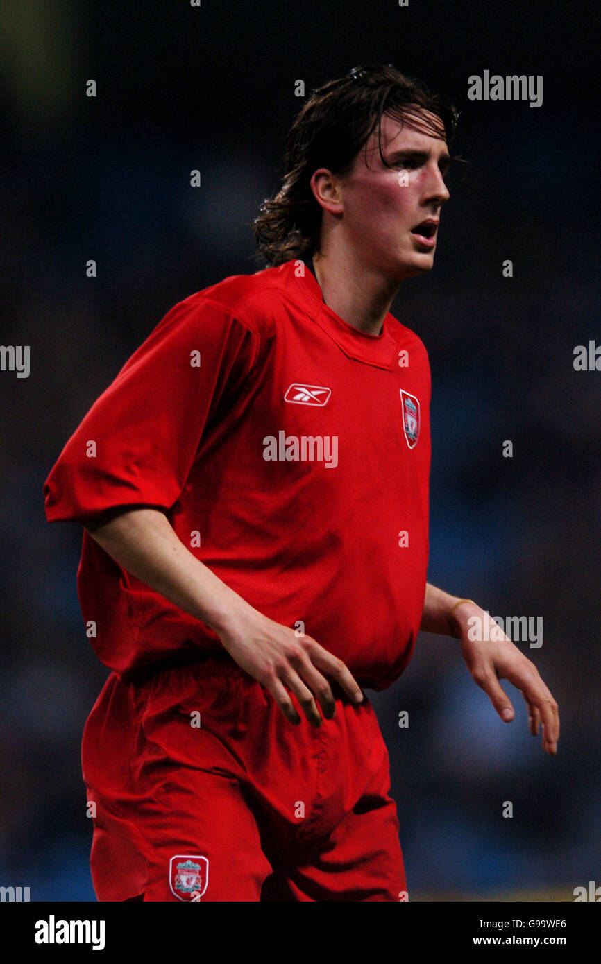 Soccer - FA Youth Cup - Final - Second Leg - Manchester City v Liverpool - City of Manchester Stadium. Miki Roque, Liverpool Stock Photo