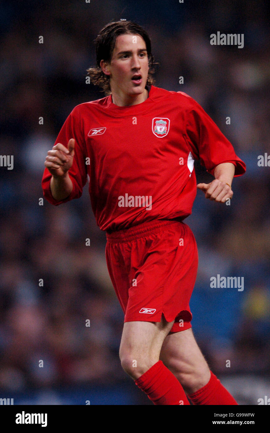 Soccer - FA Youth Cup - Final - Second Leg - Manchester City v Liverpool - City of Manchester Stadium. Miki Roque, Liverpool Stock Photo