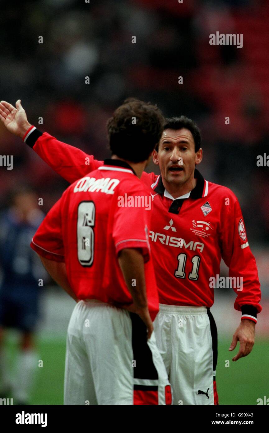 Urawa Red Diamonds Aitor Beguiristain Right Makes His Point To Teammate Zeljko Petrovic Left Stock Photo Alamy