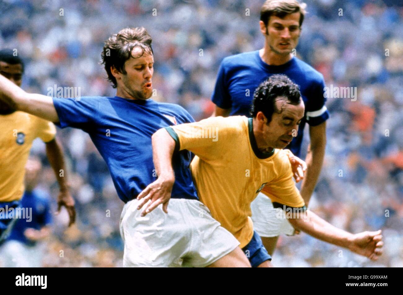 Soccer FIFA World Cup Mexico 1970 Final Brazil v Italy Estadio Azteca, Mexico City Stock