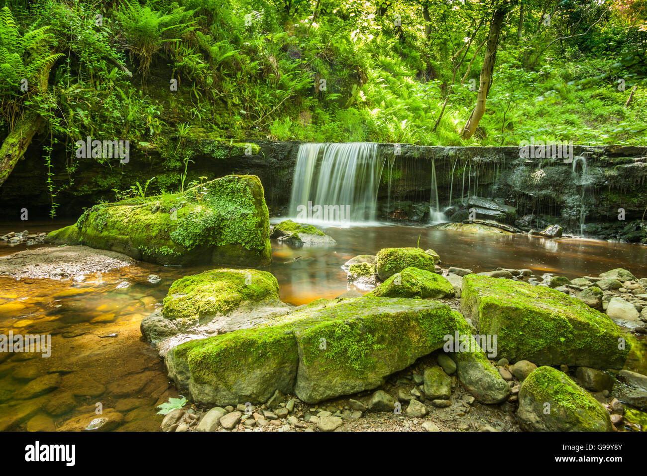 waterfalls hayburn wyke yorkshire Stock Photo