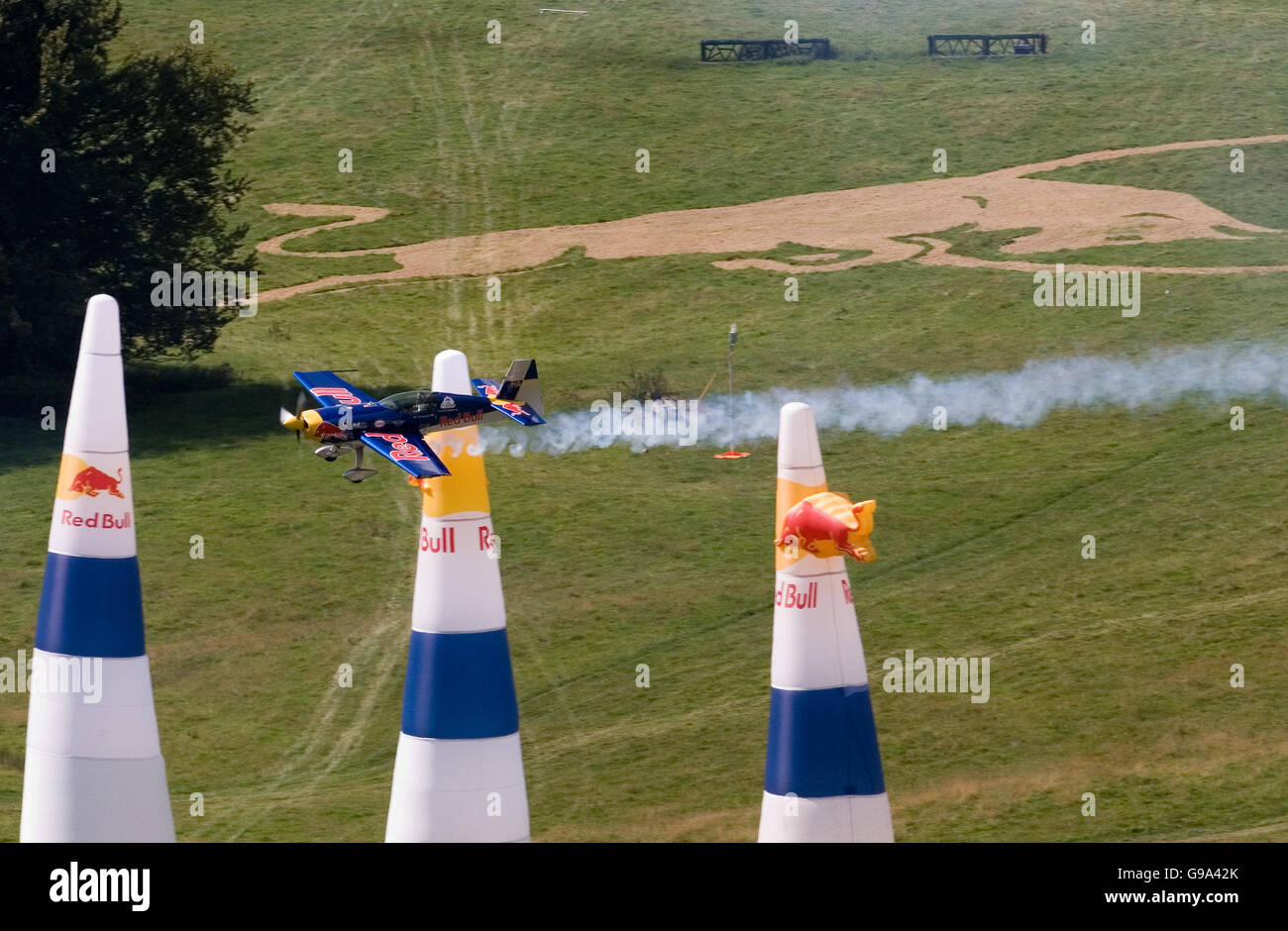 World Champion, Series leader, and founder of the Red Bull air races Peter Besenyei Stock Photo
