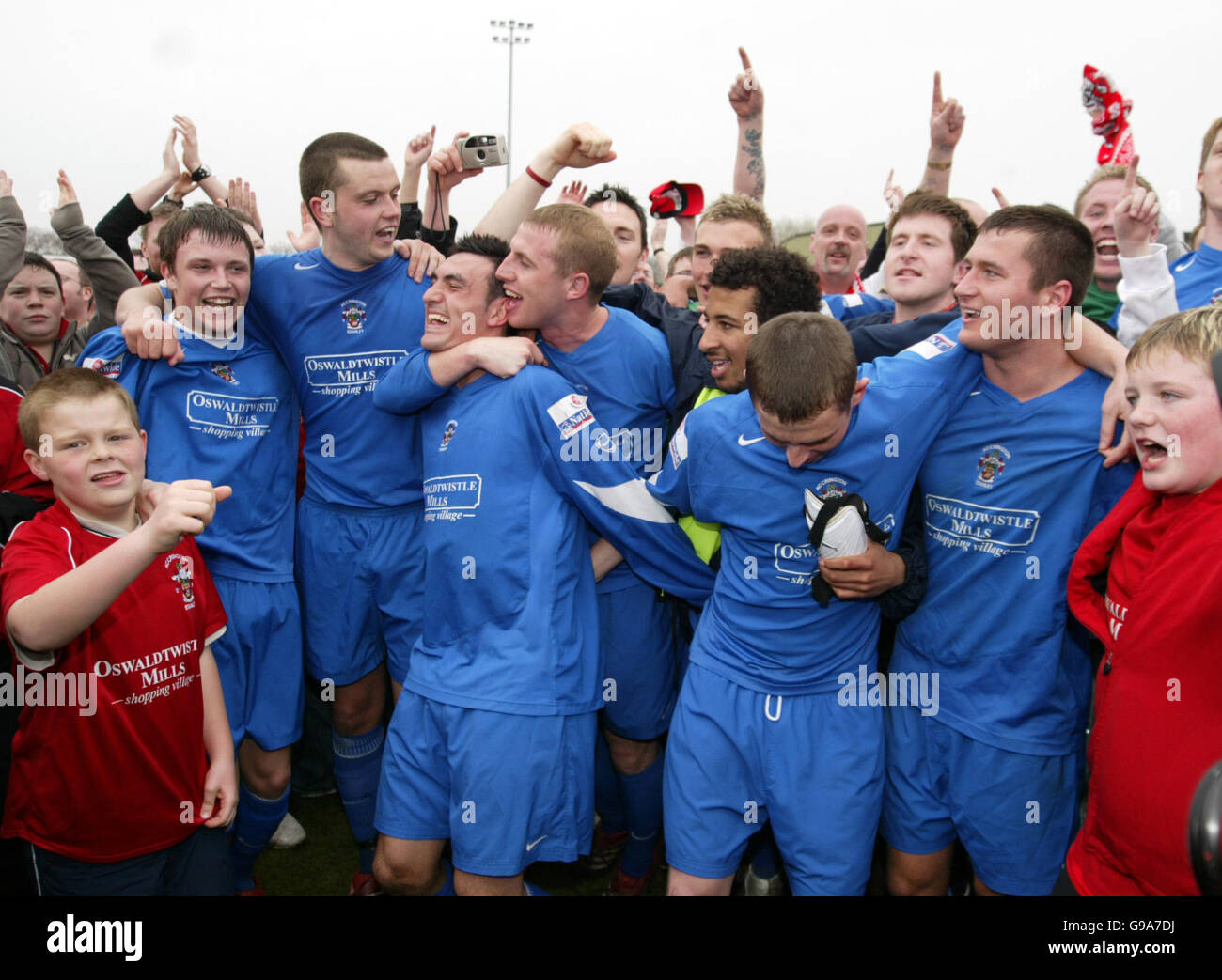 Accrington stanley celebrate promotion to the football league hires